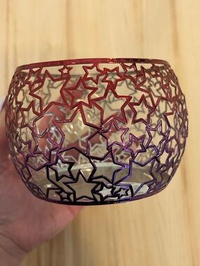 EUC ⭐️❤️⭐️💙⭐️ bath and body works patriotic stars candle holder